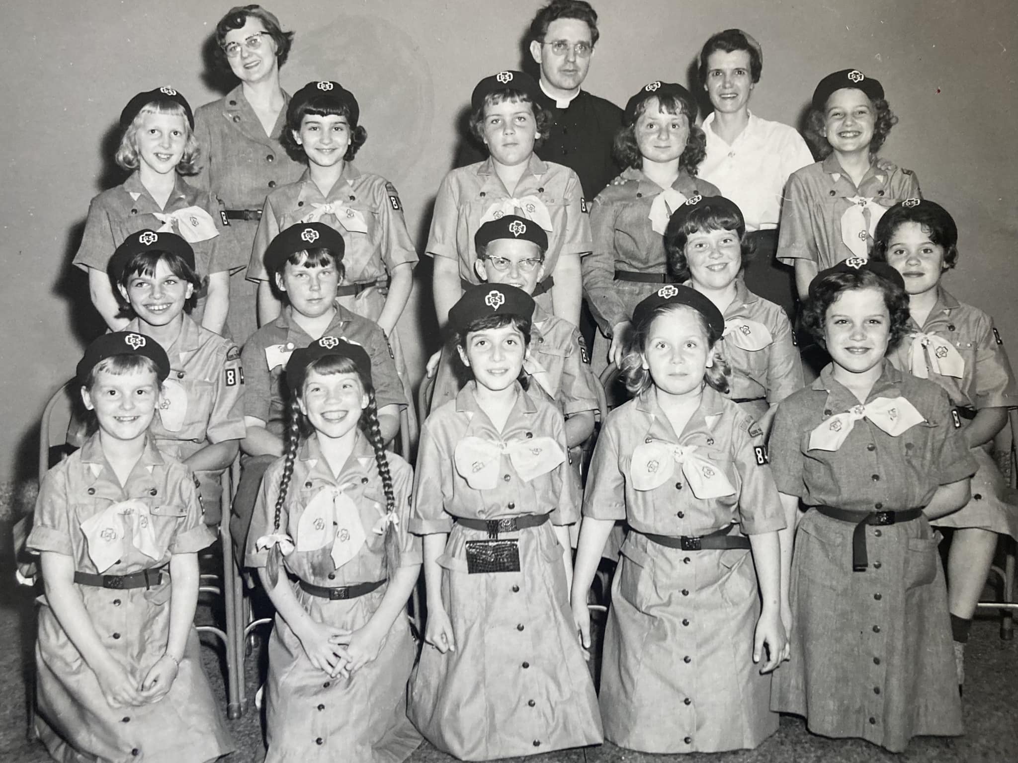 Historic Girl Scout troop photo